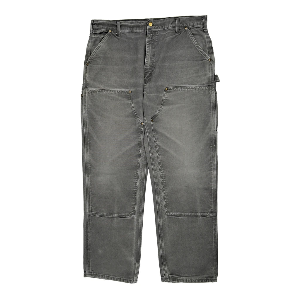 image of Carhartt Double Knee Carpenter Trousers - 36″ Waist Grey Cotton