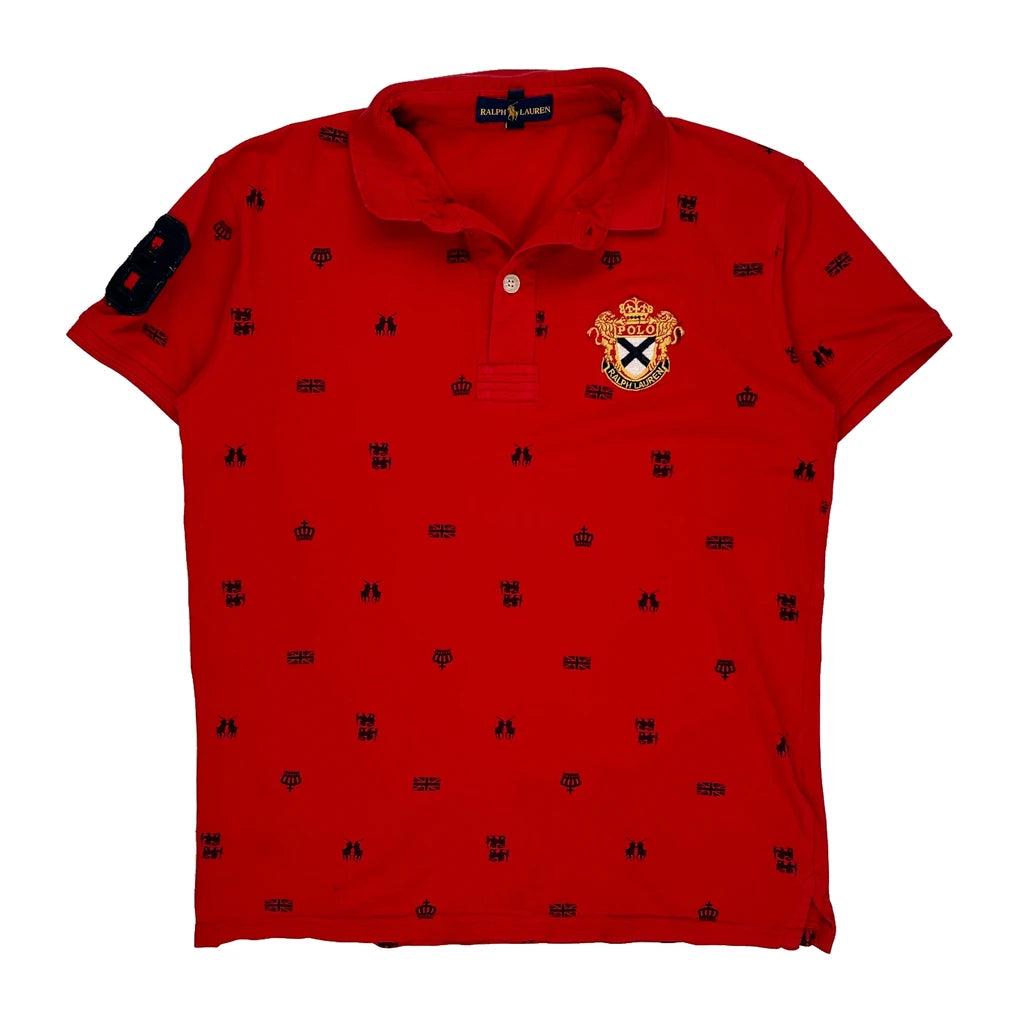 image of Ralph Lauren Polo Shirt - Medium Red Cotton