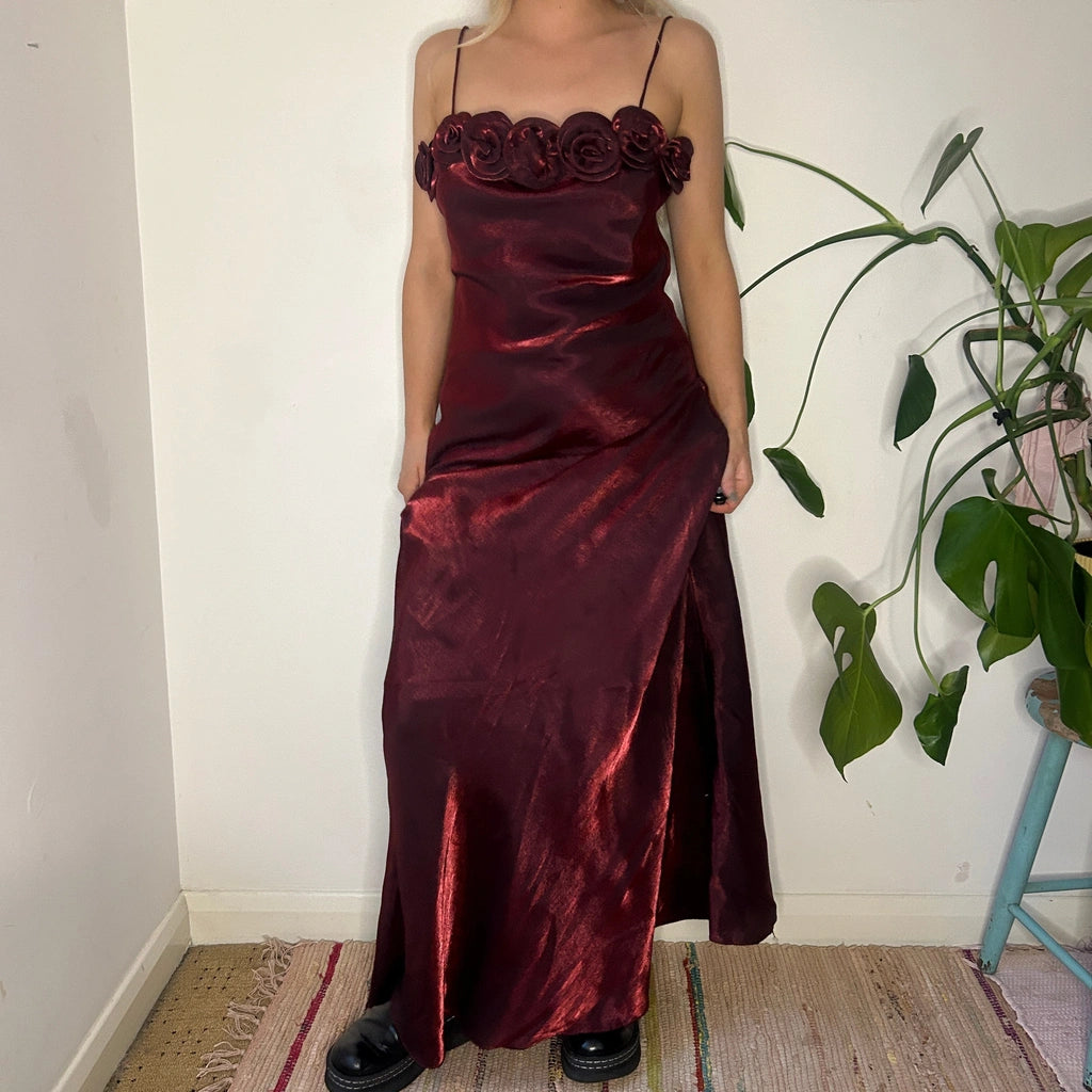 image of Unbranded Maxi Dress - Small Red Viscose Blend