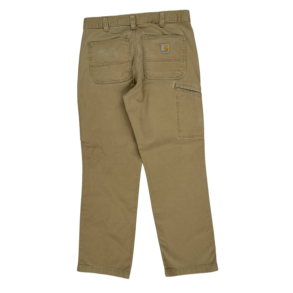 image of Carhartt Trousers - 31W 28L Brown Cotton Blend