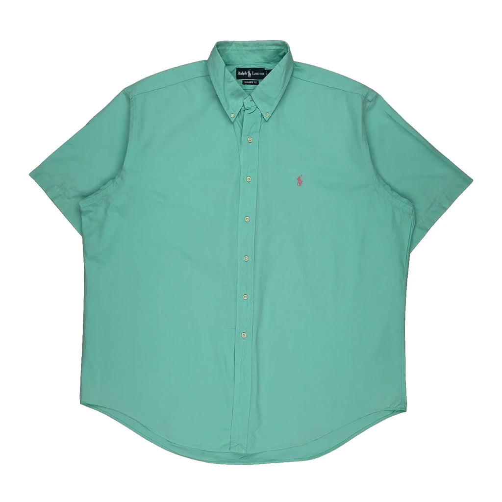 image of Ralph Lauren Short Sleeve Shirt - 2XL Green Cotton