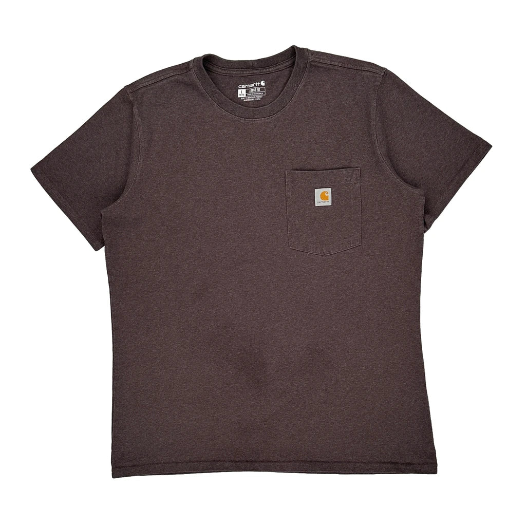 image of Carhartt T-Shirt - Large Brown Cotton Blend