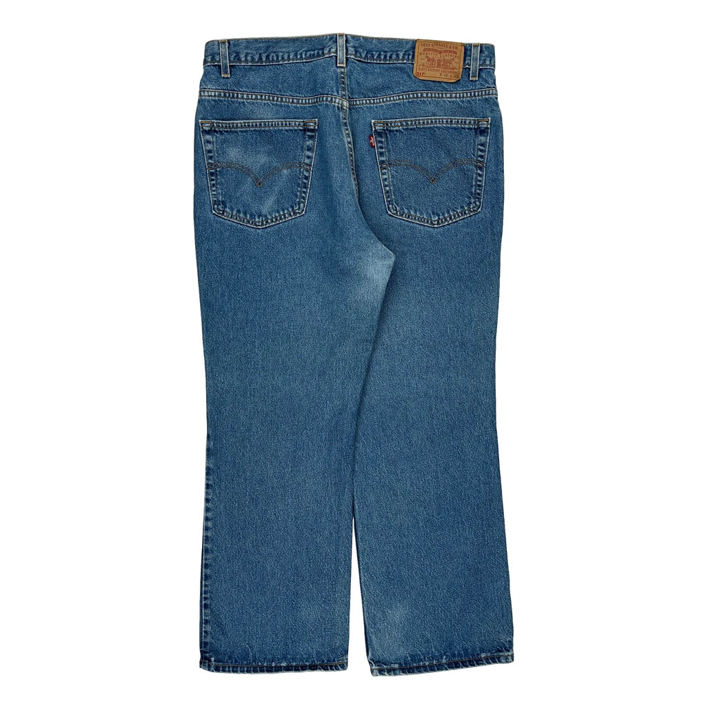 image of 517 Levis Boot Cut Jeans - 40W 29L Blue Cotton