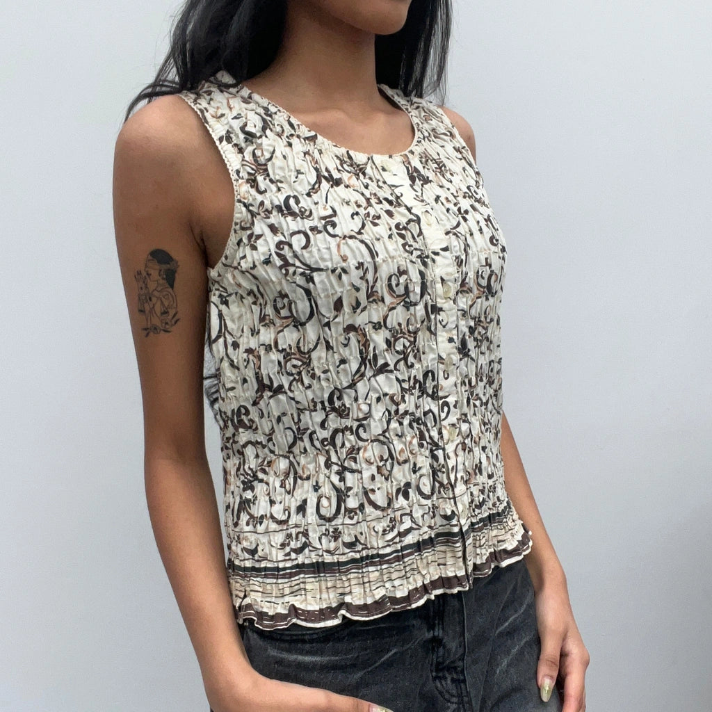 image of Faded Glory Top - Medium White Cotton