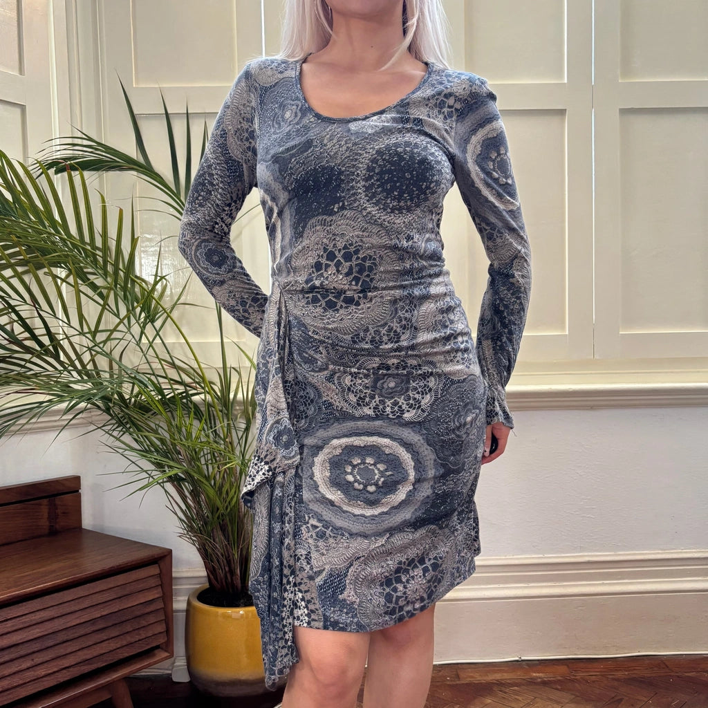 image of Producto Italiano Midi Dress - Medium Grey Viscose Blend