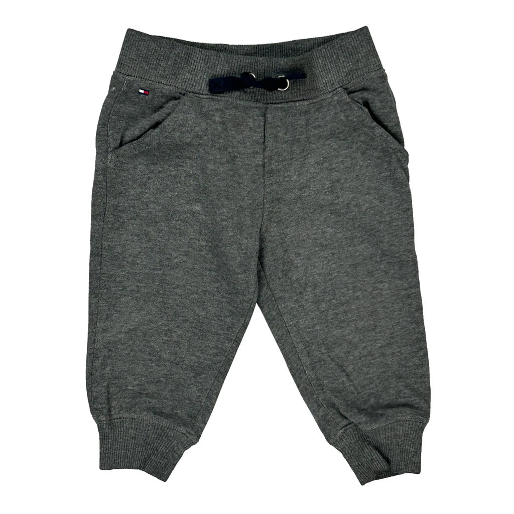 image of Age 12 Months Tommy Hilfiger Joggers - XS Grey Cotton Blend