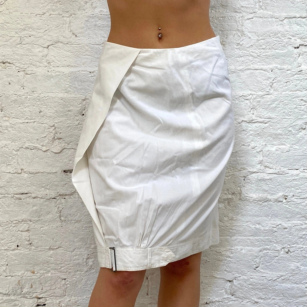 image of Dries Van Noten Pencil Skirt - 30W UK 10 White Cotton