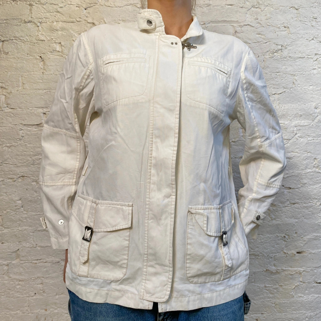 image of Fay Jacket - Medium White Cotton Blend