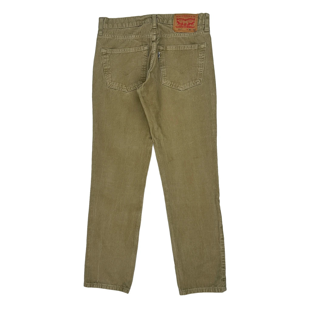 image of 511 Levis Cord Trousers - 29″ Waist Beige Cotton