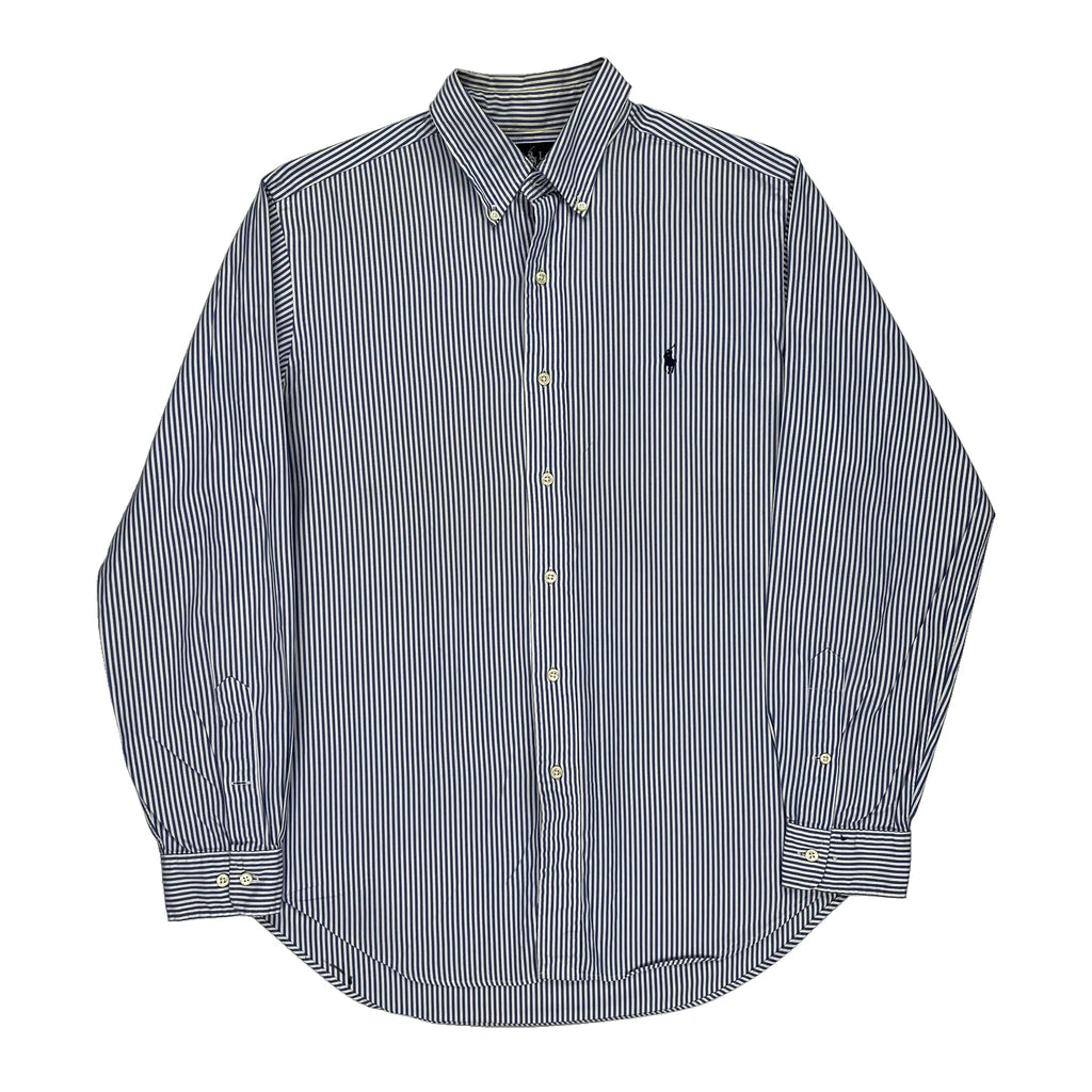 image of Ralph Lauren Striped Shirt - Medium Blue Cotton