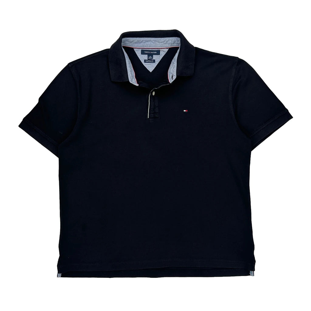 image of Tommy Hilfiger Polo Shirt - XL Black Cotton