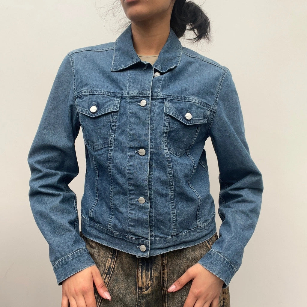image of Trussardi Denim Jacket - Medium Blue Cotton