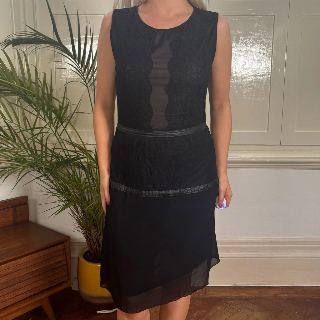 image of Intimissimi Lace Mini Dress - Medium Black Polyester