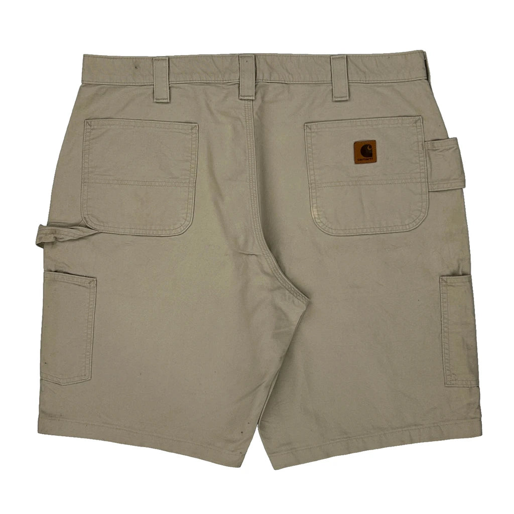 image of Carhartt Cargo Carpenter Shorts - 40W 11L Beige Cotton