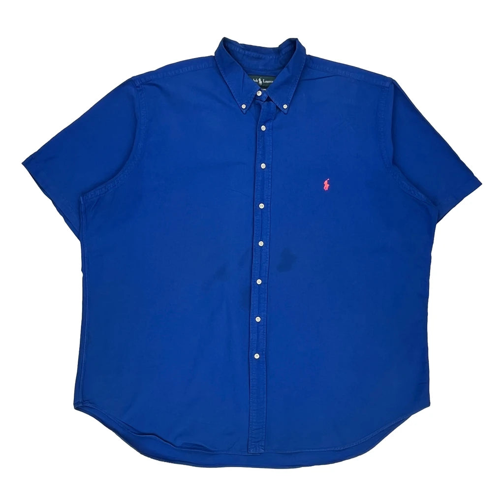 image of Ralph Lauren Tall Short Sleeve Shirt - 3XL Blue Cotton