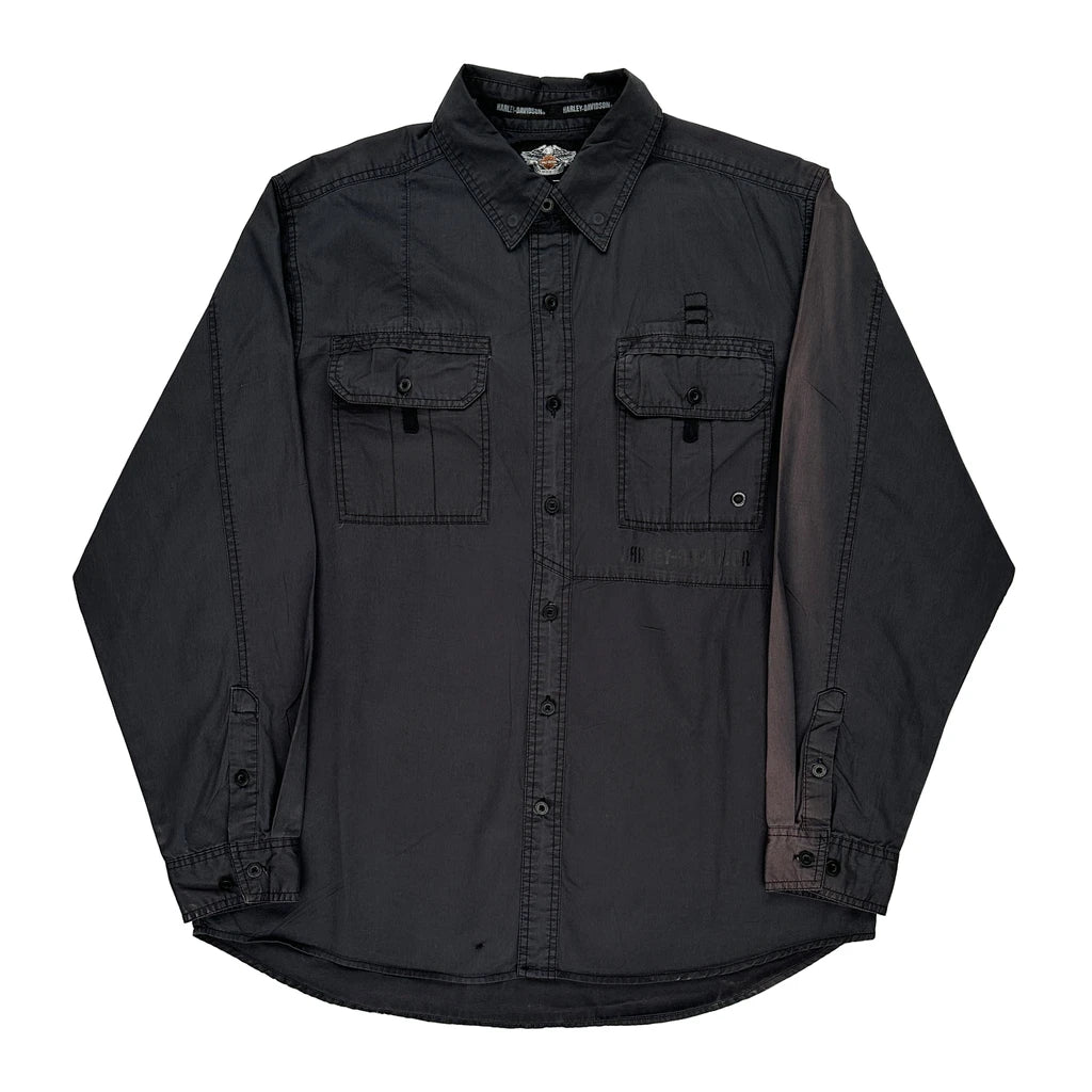 image of Motorcycle Harley Davidson Graphic Shirt - XL Black Cotton