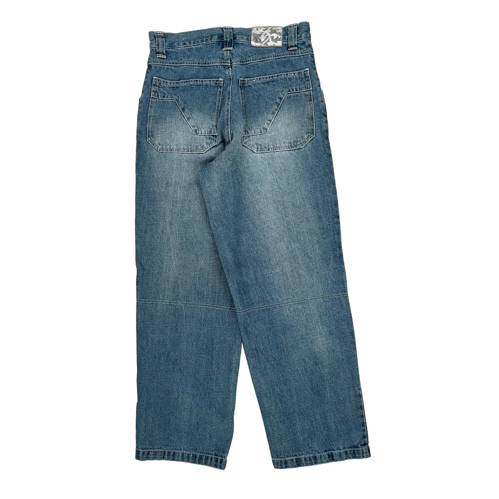 image of Hip Hop Infamous Gear Jeans - 32W 31L Blue Cotton Blend