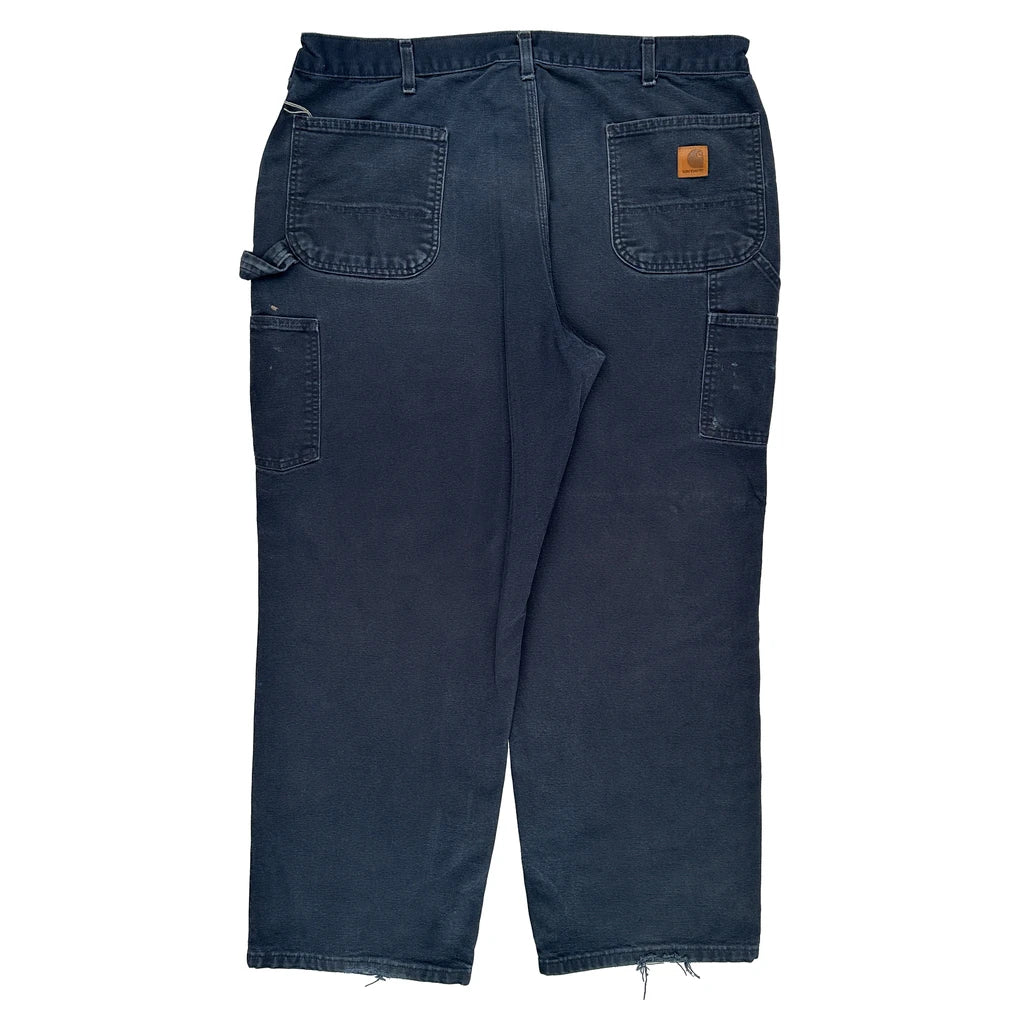 image of Carhartt Carpenter Trousers - 40W 28L Blue Cotton