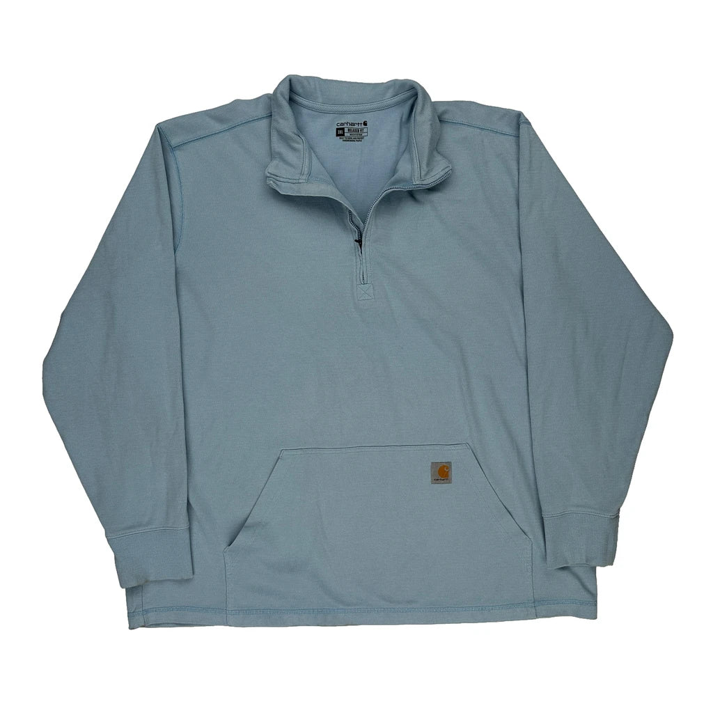 image of Carhartt 1/4 Zip - 3XL Blue Cotton Blend