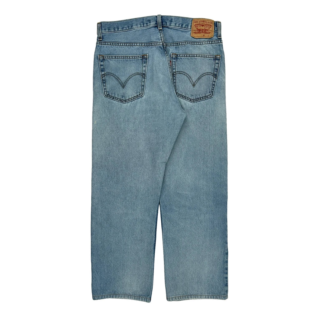 image of Regular Fit Levis Jeans - 35W 28L Light Wash Cotton