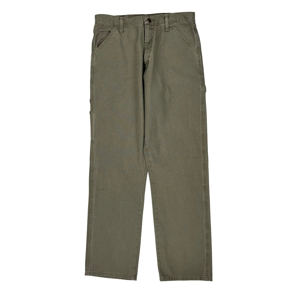 image of Rustler Carpenter Trousers - 32W 34L Green Cotton