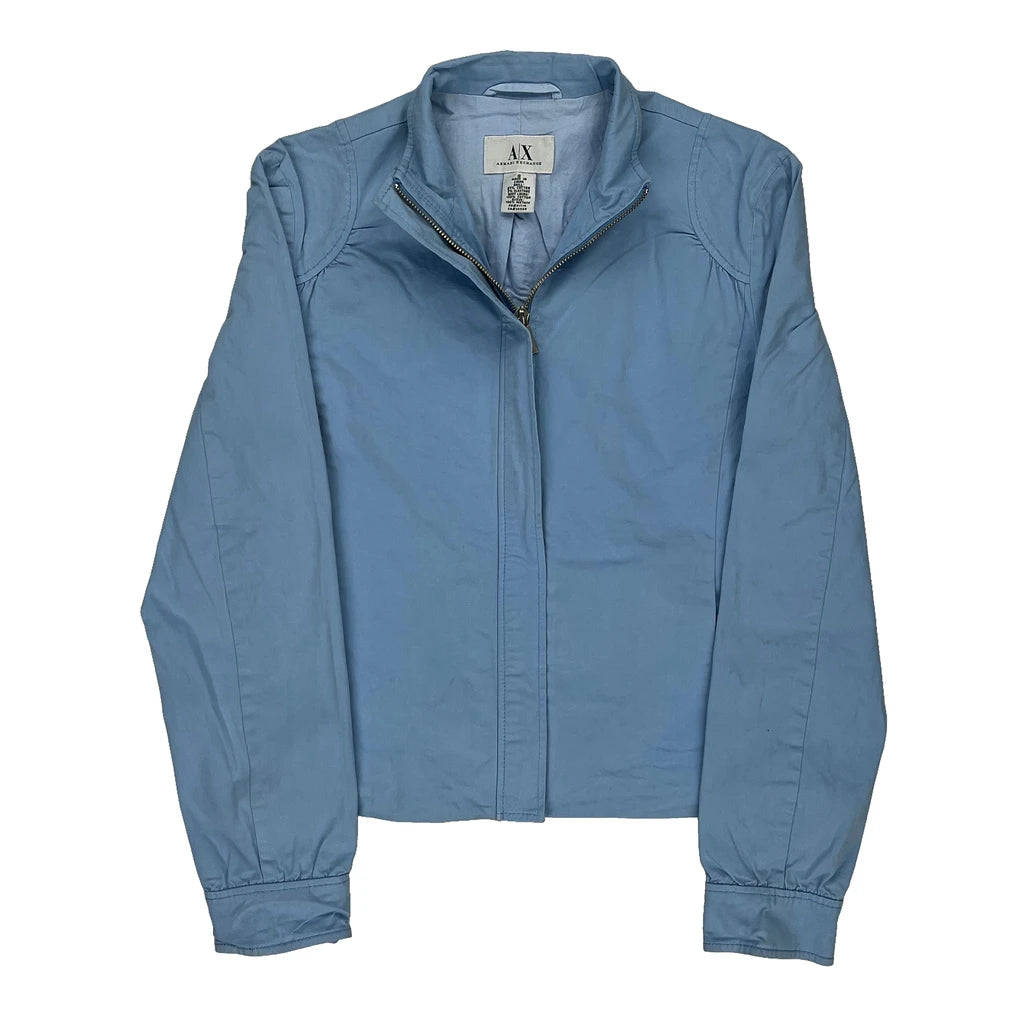 image of Armani Exchange Jacket - Small Blue Cotton Blend