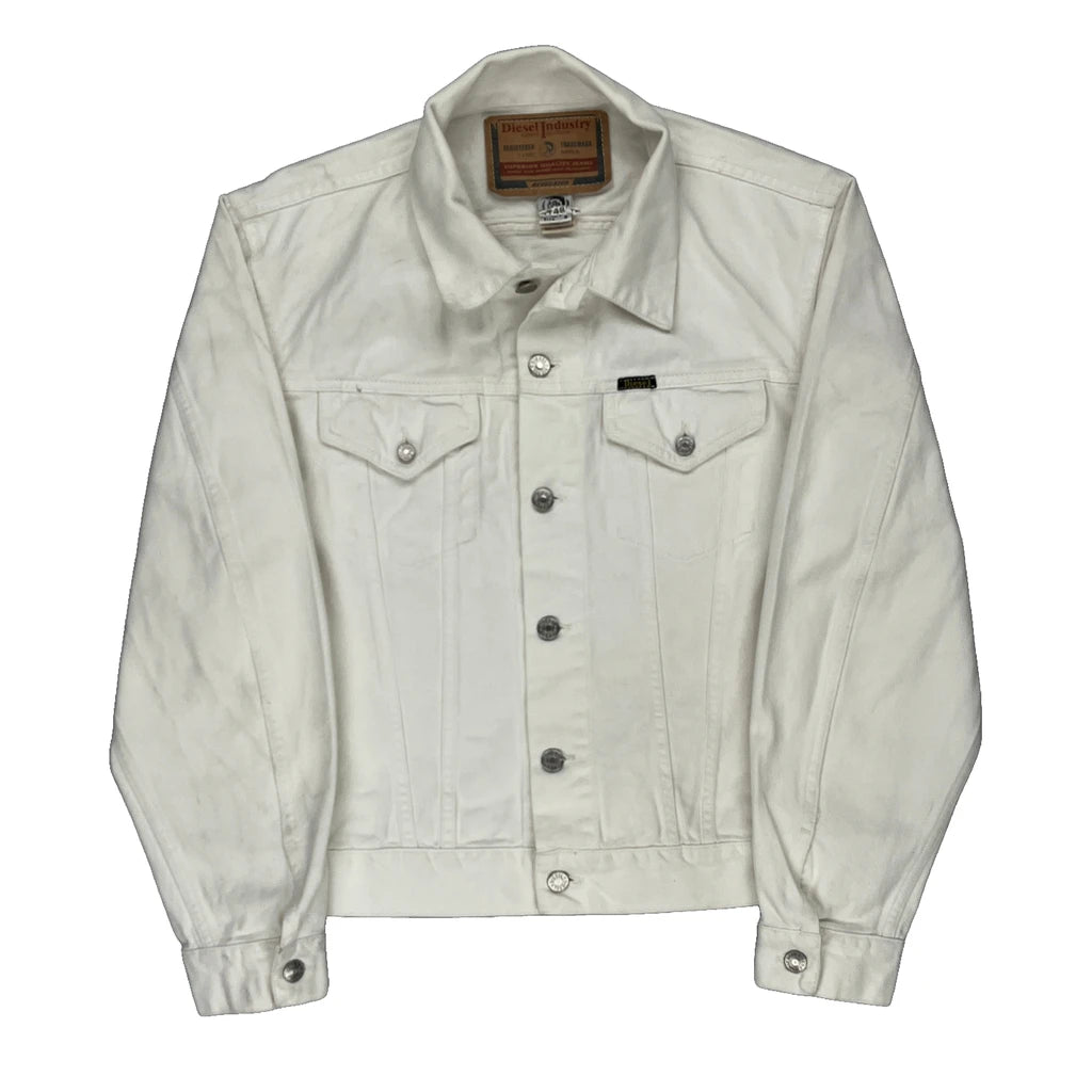 image of Diesel Denim Jacket - Small White Cotton
