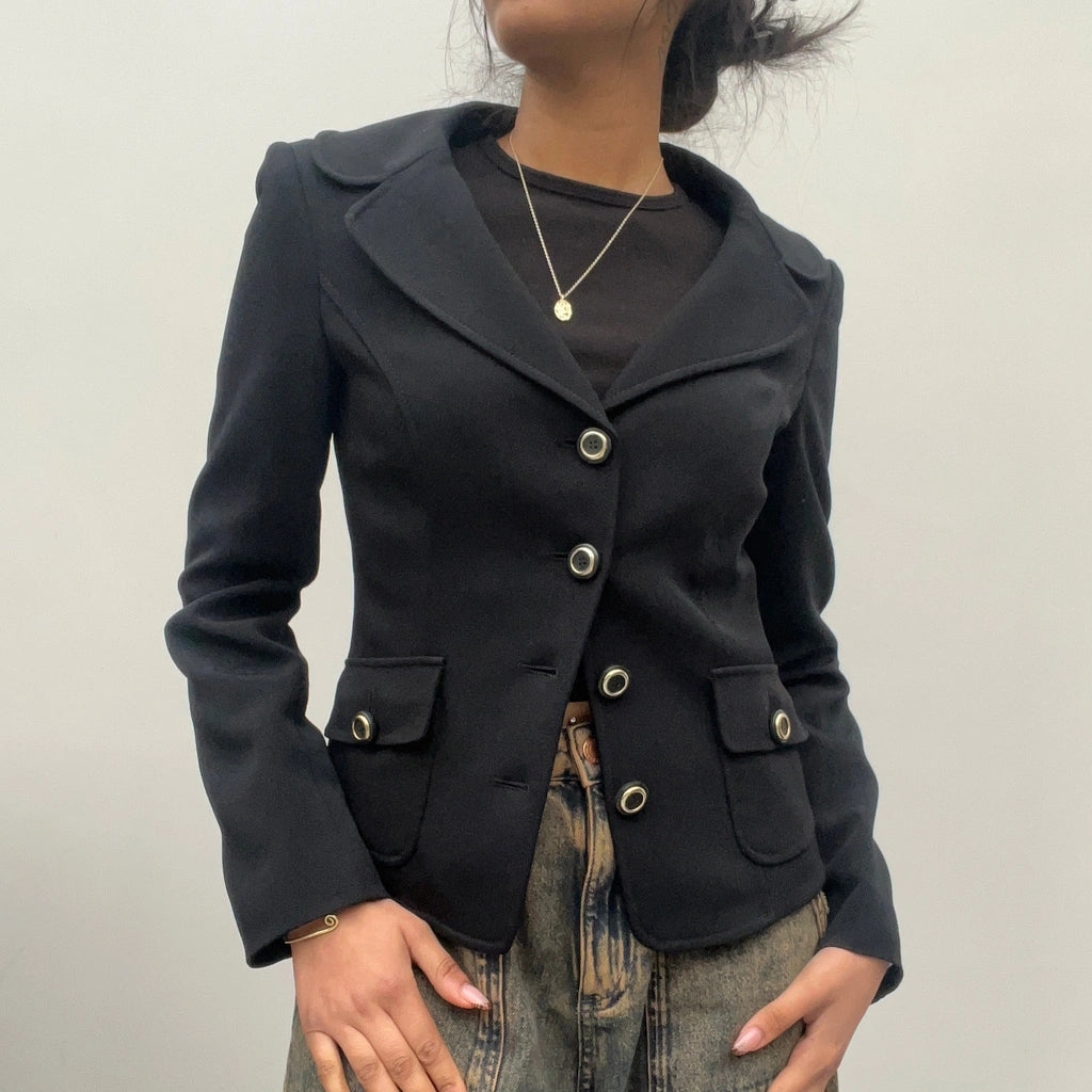image of Dolce & Gabbana Blazer - Medium Black Acetate