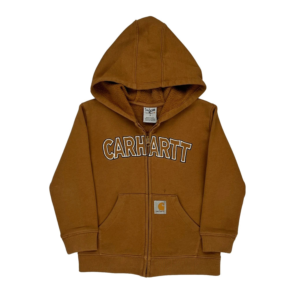 image of Age 5 Carhartt Hoodie - Small Brown Cotton Blend