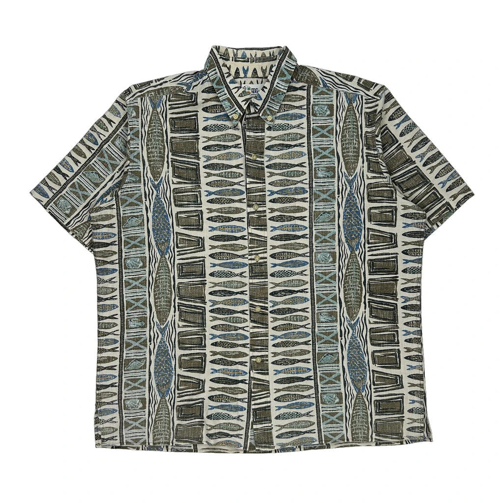 image of Reyn Spooner Hawaiian Shirt - XL Multicoloured Cotton Blend