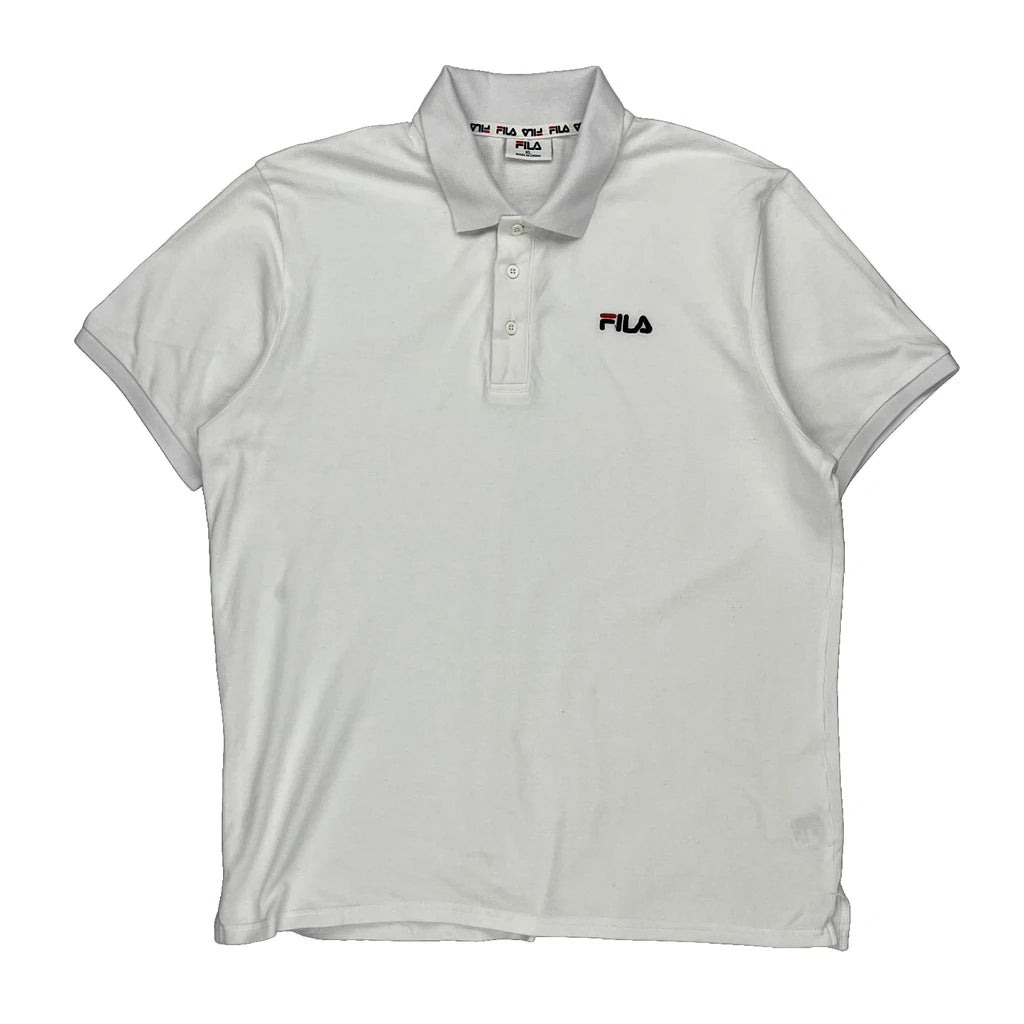 image of Fila Polo Shirt - XL White Cotton