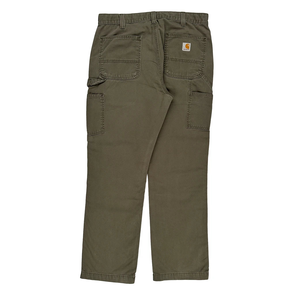 image of Carhartt Carpenter Trousers - 35W 31L Khaki Cotton
