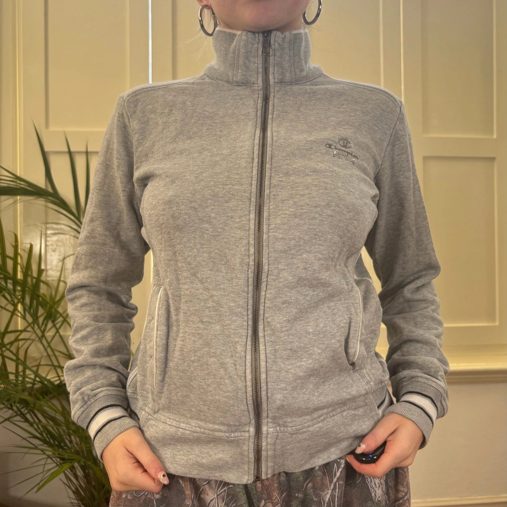 image of Champion Zip Up - Large Grey Cotton Blend
