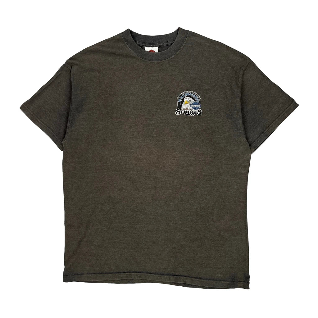 image of Sturgis Harley Davidson Graphic T-Shirt - XL Grey Cotton Blend