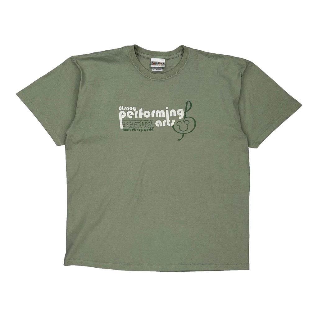 image of Performing Arts Disney Graphic T-Shirt - XL Green Cotton