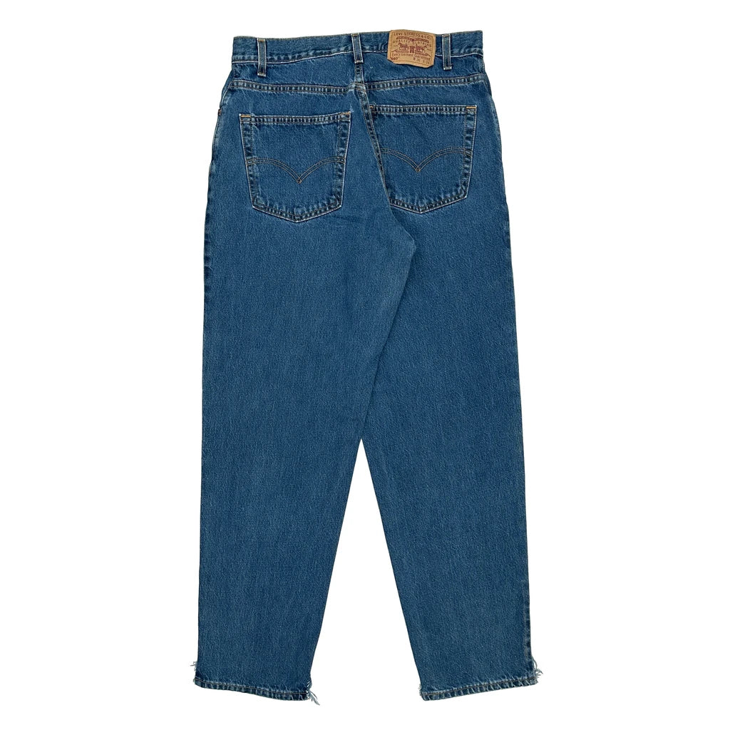 image of 560 Tapered Leg Levis Jeans - 34W 33L Blue Cotton