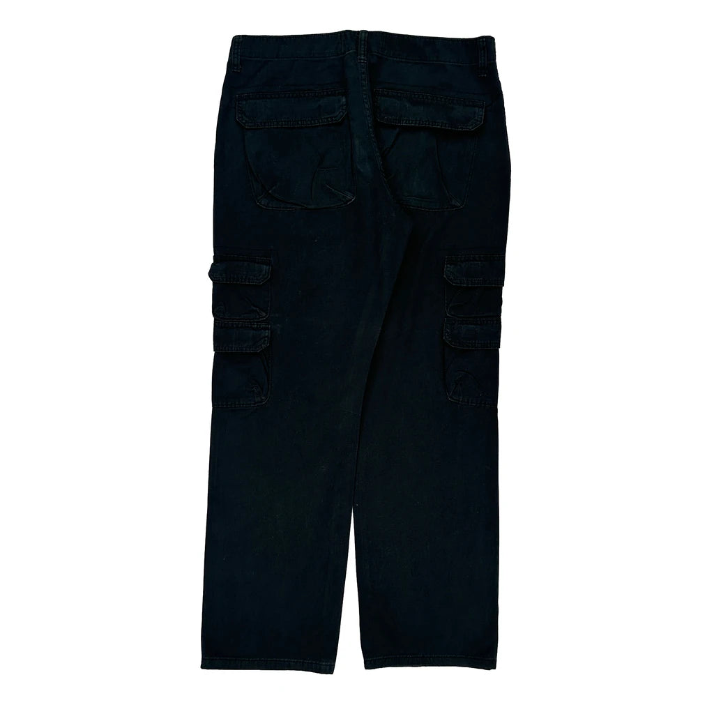 image of Wrangler Cargo Trousers - 35″ Waist Black Cotton