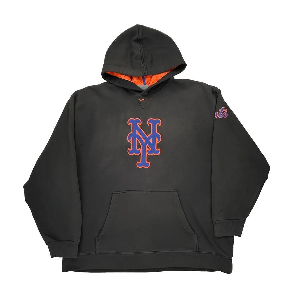image of New York Mets Nike Mlb Hoodie - 2XL Black Cotton Blend