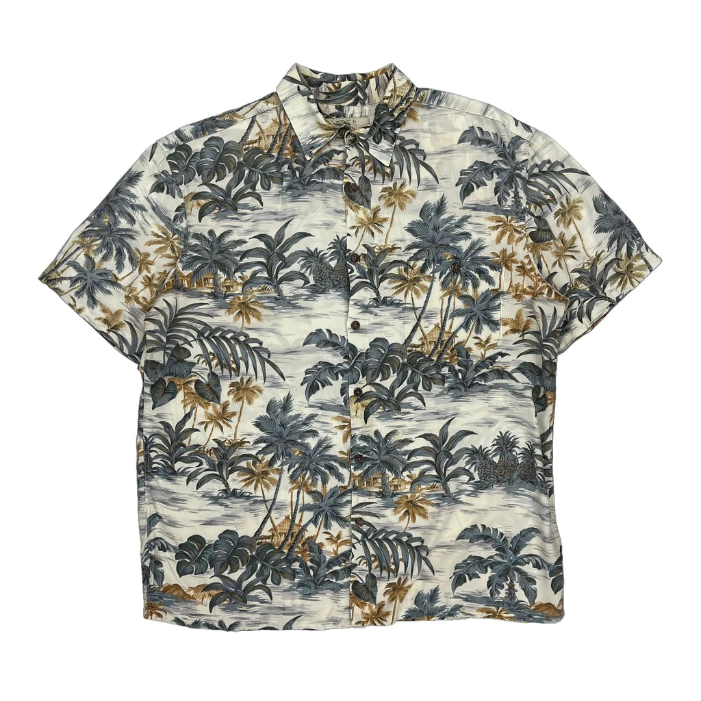 image of Island Shares Hawaiian Shirt - Large Multicoloured Cotton