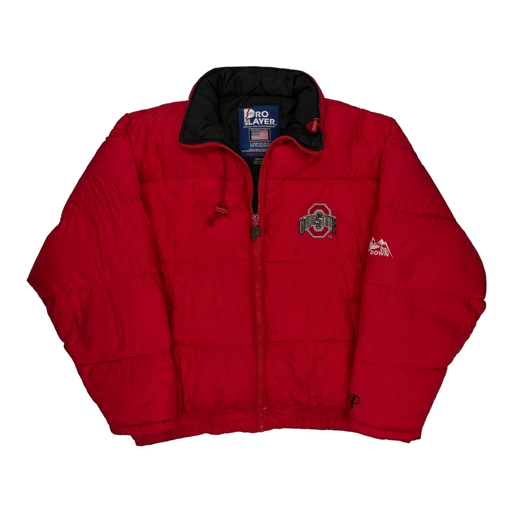 image of Ohio State Pro Player College Puffer - 2XL Red Nylon
