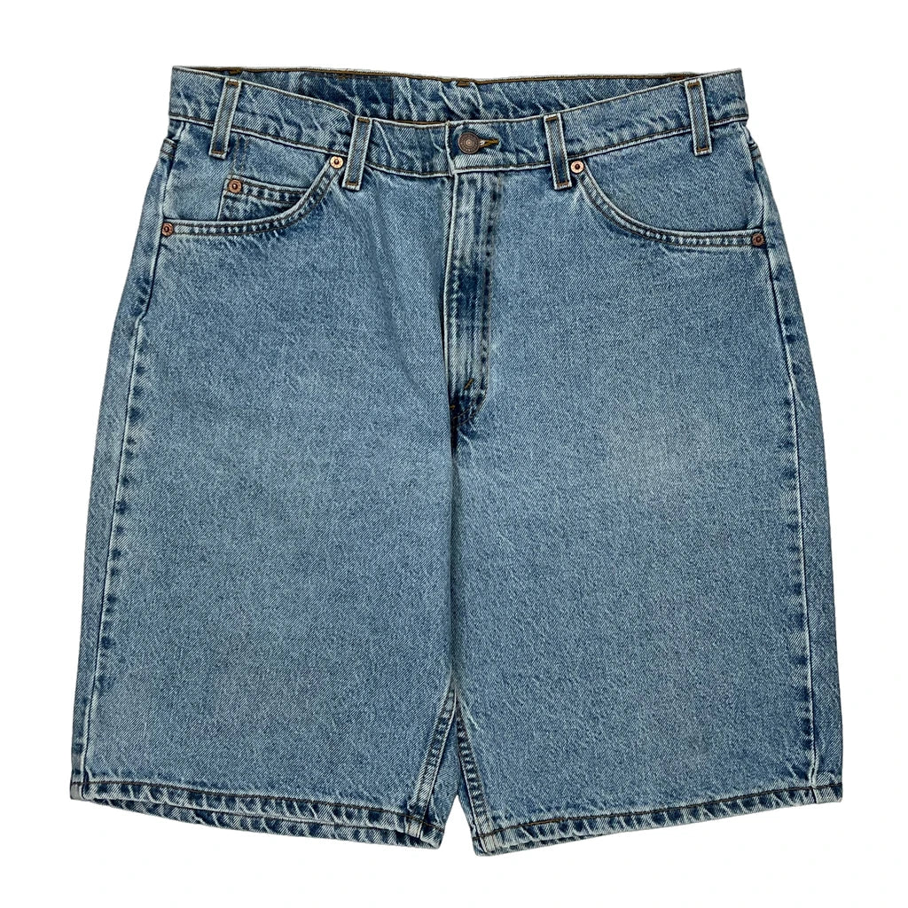image of Orange Tab 550 Levis Denim Shorts - 35W 13L Light Wash Cotton