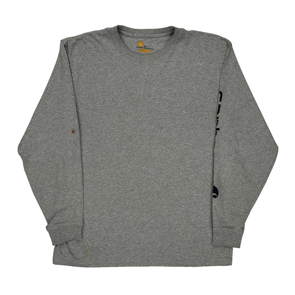 image of Carhartt Long Sleeve T-Shirt - Medium Grey Cotton Blend