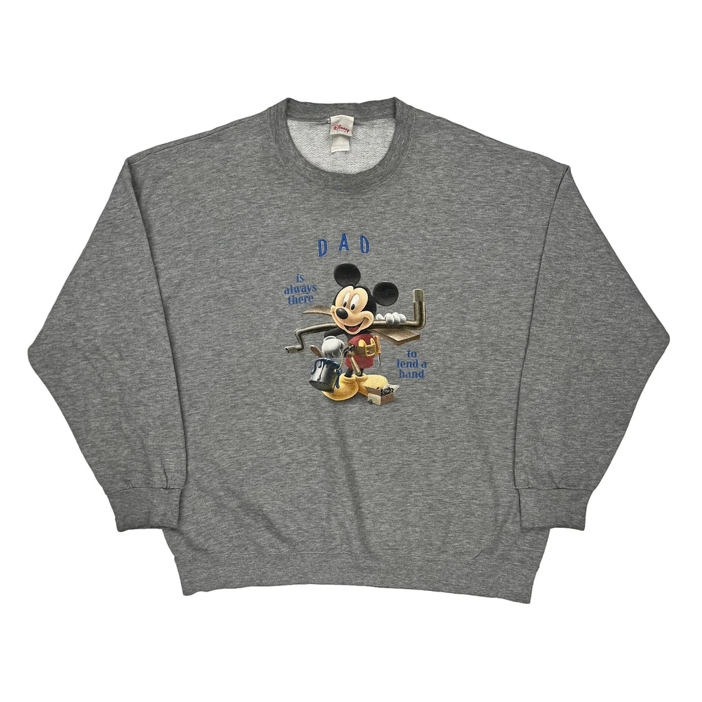 image of Mickey Mouse Disney Graphic Sweatshirt - 3XL Grey Cotton Blend