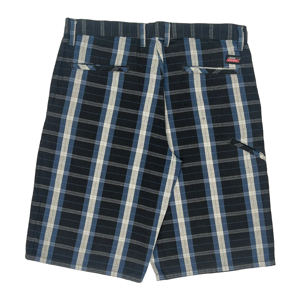image of Dickies Checked Shorts - 35W 13L Blue Cotton