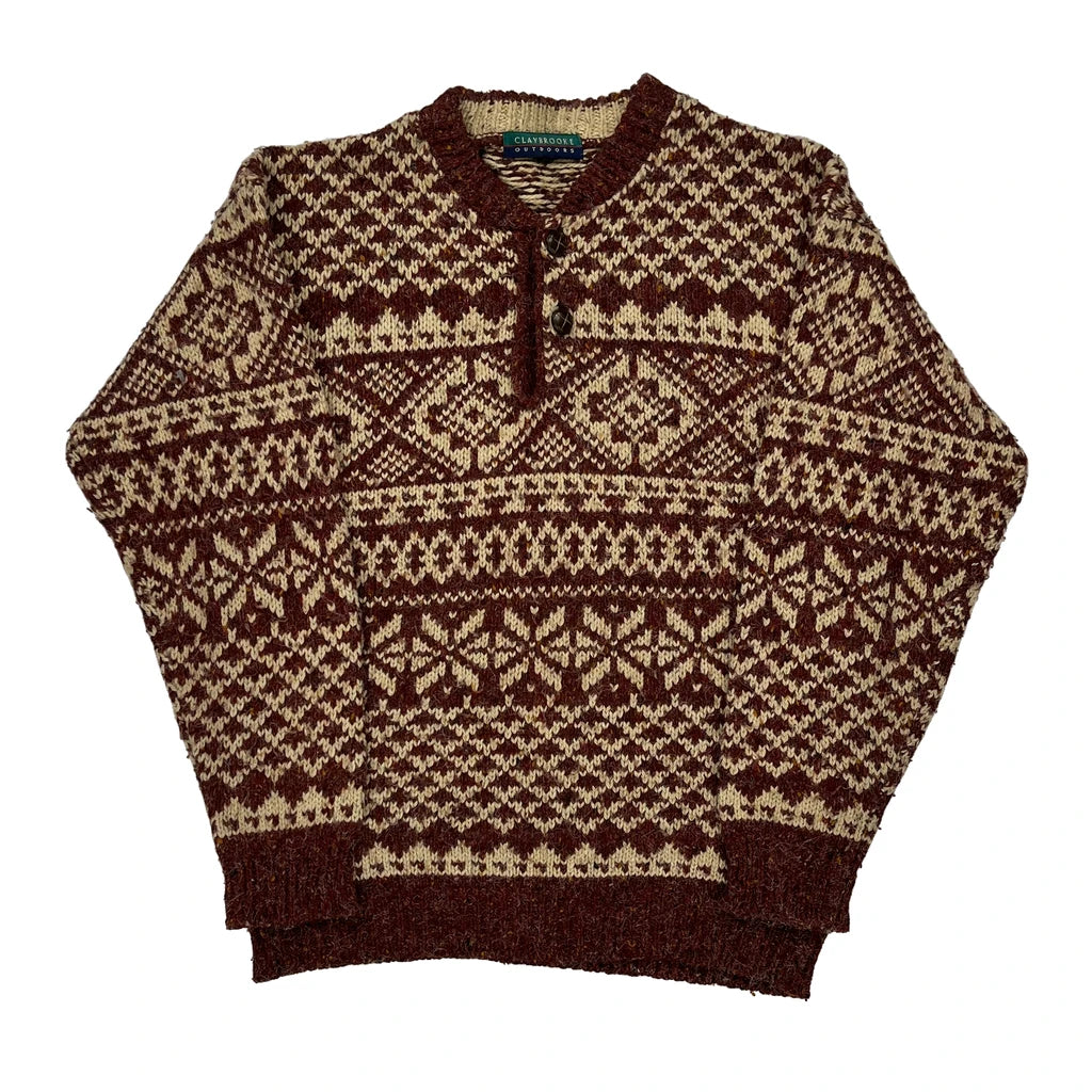 image of Claybrooke Outdoors Jumper - Medium Brown Wool Blend