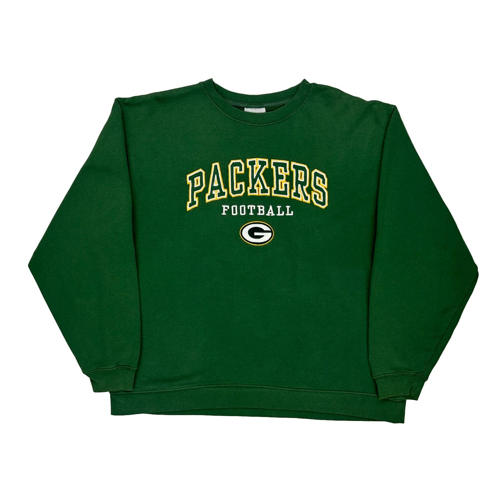 image of Green Bay Packers Reebok Nfl Sweatshirt - 2XL Green Cotton Blend