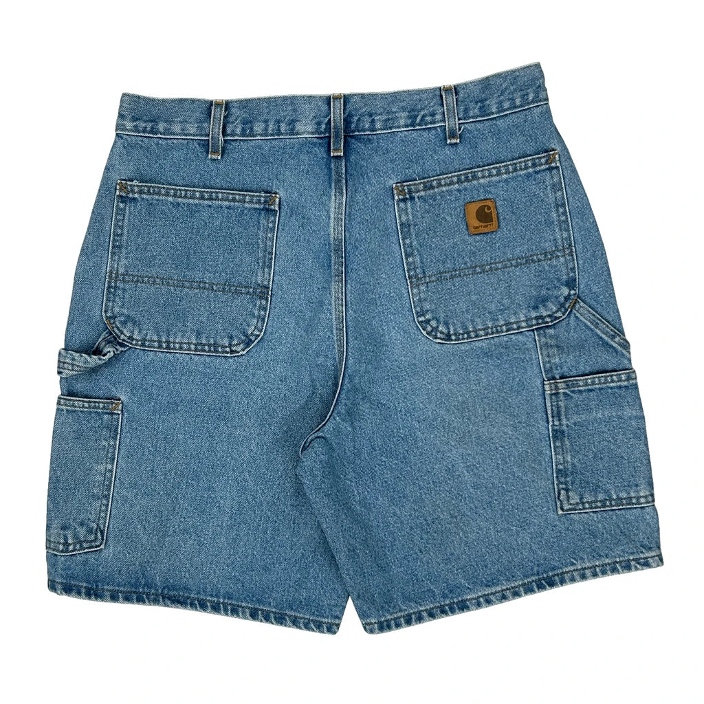 image of Carhartt Carpenter Shorts - 36W 9L Blue Cotton