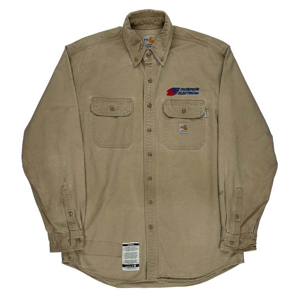 image of Thompson Electric Carhartt Shirt - Medium Beige Cotton Blend