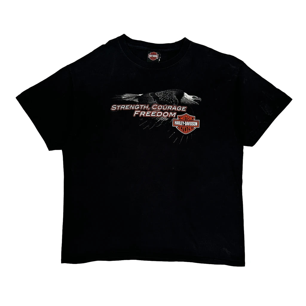 image of Harley Davidson Graphic T-Shirt - XL Black Cotton