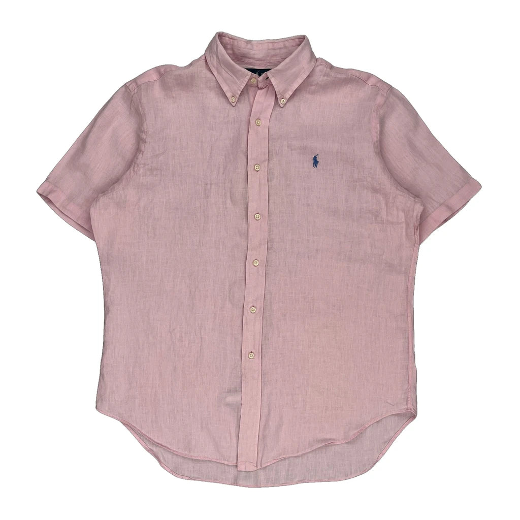 image of Ralph Lauren Short Sleeve Shirt - Large Pink Linen
